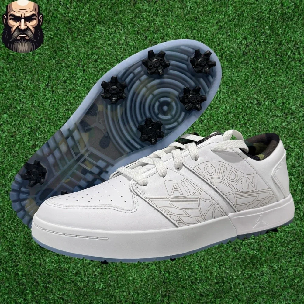 Air Jordan NU Retro‎ 1 G Golf Shoes White Camo Green FZ4153-102 Mens Size 7